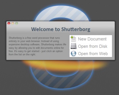 Shutterborg - легкий онлайновый текстовый редактор
