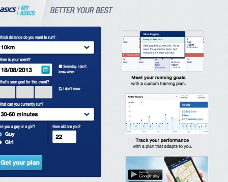 My.asics.co.uk - простой сервис для составления плана беговых тренировок