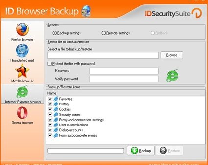 ID Browser Backup -- программа для сохранения настроек всех браузеров